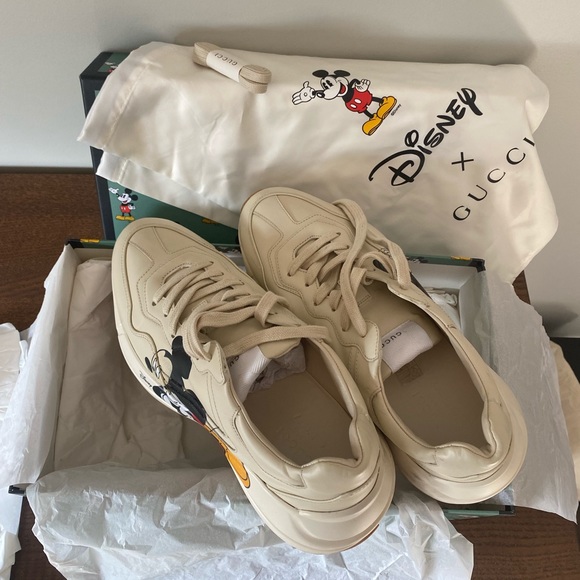Gucci Shoes - Authentic Gucci Rhyton Leather Sneakers, 40